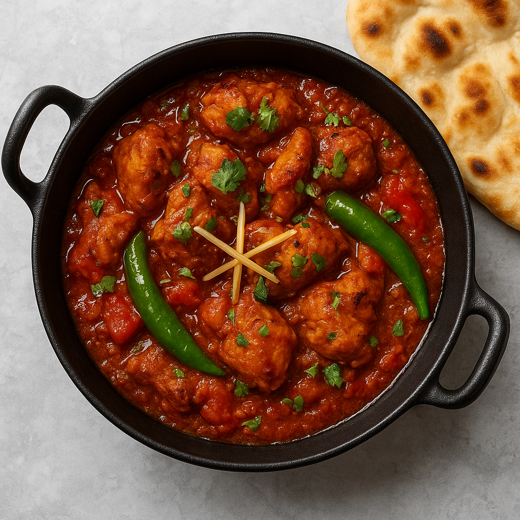 Chicken Karahi at Chillies Calgary - traditional wok-cooked chicken with tomatoes and spices